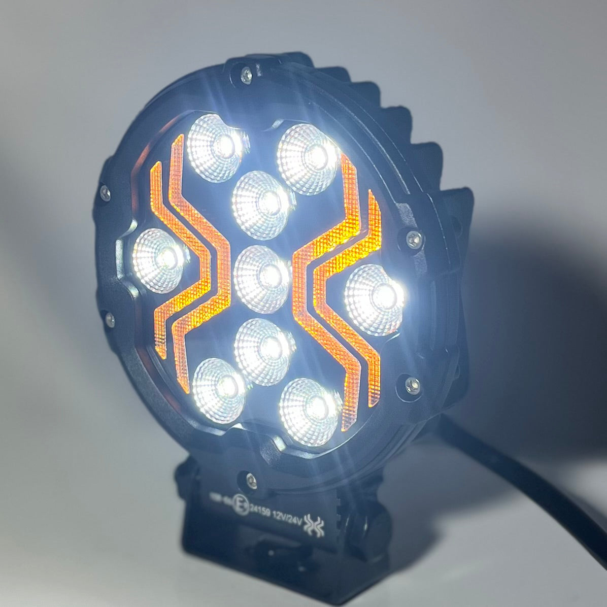 Round LED Work Lamp with DRL