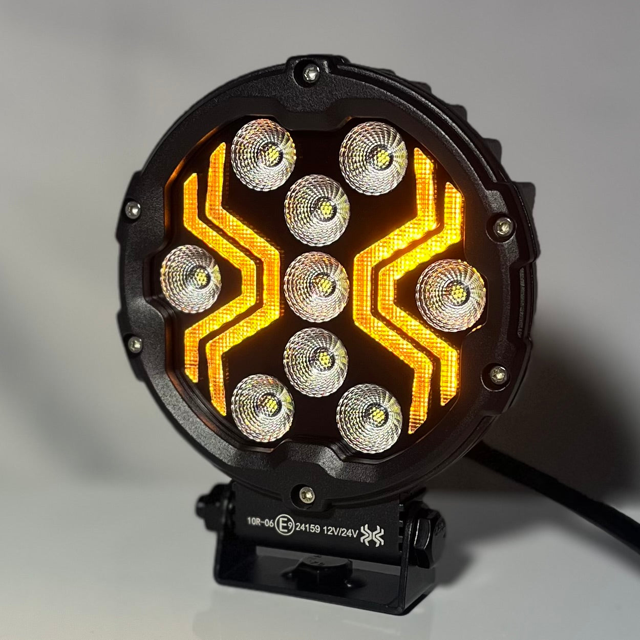 Round LED Work Lamp with DRL